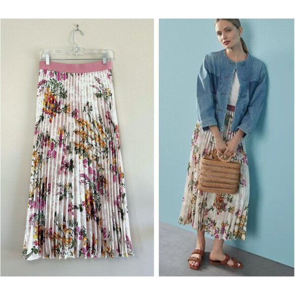 Weekend Max Mara Dresses & Skirts - Max Mara Weekend Garbo Floral Print Pleated Skirt